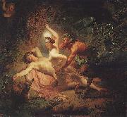Karl Briullov Endymion and Satyr oil painting